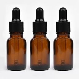 Happy Packaging 10ML Amber Round Empty Glass Bottle | Glass Dropper | Black Smooth Sleeve | Silcon Black Teat | Refillable | Leak Proof For Essential Oils | DIY serums | DIY Perfumes Pack Of-6-57
