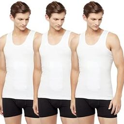 Men Interlock Sleeveless Vest with Pocket White-image-1