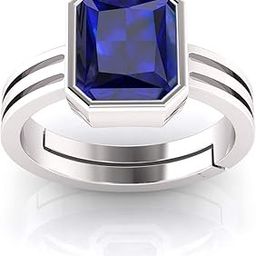 Certified Unheated Untreatet 14.00 Ratti A+ Quality Natural Blue Sapphire Neelam Gemstone Silver Ring for Women's and Men's-image-98