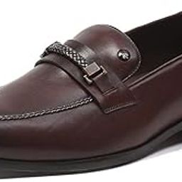 Mens Solid Slip on Genuine Leather Loafers (201817FW)-image-21