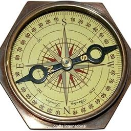 generic Antique Style Black Brass Hexagon Compass – Collectible Decorative Navigation Tool Fully Functional Handmade Craftsmanship Vintage Gift for Collectors and Adventurers (4-Inch)-picture-41