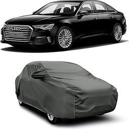 AOSIS® 100% Waterproof Car Body Cover Compatible with Audi A6 with Mirror Pocket | 3 Layered Thick Fabric | 100% Rain Proof | Weather Proof | Dust Proof (Grey)-picture-20
