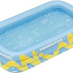 UJEAVETTE Inflatable Swimming Pool Paddling Pool for Kids and Adults Lawn Outdoor Blue 2.1m-picture-11