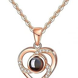TAPFIRE Preserved Rose & and heart Necklace Set Ideal for Marriage Anniversary gift for wife and Valentine Gift for a Girlfriend (Rose Gold)-picture-27