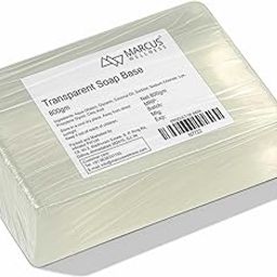 MARCUS WELLNESS Transparent Glycerine Soap Base for Melt and Pour Soap Making (800g)-0