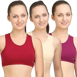 bodycare Women's Cotton Pack Of 3 Sports Bra- E1610Mhswi-picture-15