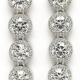Elegant Rhodium Plated American Diamond Studded Silver Toned Earrings for Women | Stylish Drop Design Earrings for Women and Girls-13