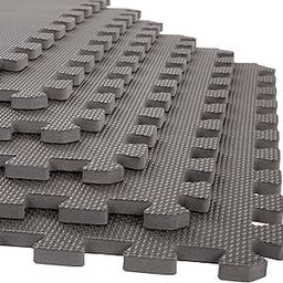 Stalwart Soft Flooring Tiles Interlocking EVA Foam Padding Floor Mat for Exercising, Yoga, Camping, Kids, Babies, Playroom (Grey, 6 Pack)-image-37