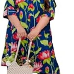 Plus Size A Line Kurta Set |Cord Set for Women | Ethnic Dress Kurti Set | Printed Dresses for Woman | Long Sleeve-picture-13