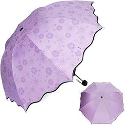Magic Umbrella with Flower Design Colour Changing Rainproof Foldable Umbrella for Men & Women UV Protection Compact Sun & Rain for Monsoon Travel (Multicolor, Pack of 1)-image-66