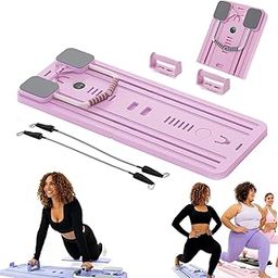 Deoxys Pilates Reformer Machine, Pilates Board with Automatic Rebound Function, Multifunctional Abdominal Board Automatic Rebound Ab Roller Wheel, Pilates Equipment with Knee Pad-17