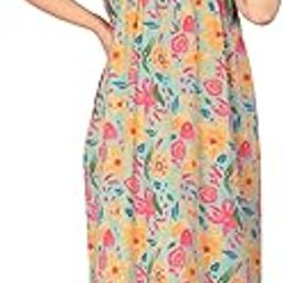 Women's Printed 100% Cotton Night Gown - S476A-image-61