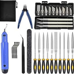 Serplex® 32Pcs 3D Print Tool Kit 3D Print Tool Accessories Kit Includes Debur Tool, Cleaning, Finishing and Printing Tool, 3D Printer Accessories for 3D Print Removing, Cleaning, Finishing-25