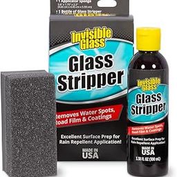 Invisible Glass 91411 3.38-Ounce Glass Stripper Water Spot Remover Kit Eliminates Coatings, Water Spots, Waxes, Oils and More to Polish and Restore Automotive Glass-picture-18