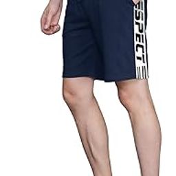 Striped Men's Black,Dark Grey,Navy Cotton Shorts-15
