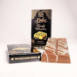 The Chocolate Nation Dubai Kunafa and Pistachios Chocolate 250gm | Kunafa Chocolate Bar Bites enriched with Pistachio | stuffed with pistachios | Dubai Kunafa Chocolate Bar Milk Chocolate-16