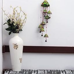 TRENDING DECOR Vintage Metal Flower Vase for Home Decor Office Living Room Bedroom Table Top Decoration-16 inches-image-89