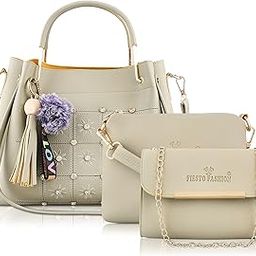 PU Leather Handbags With Sling Bag For Women Large Shoulder Tote Purse Top Handle Satchel (Combo Of 3)-image-74