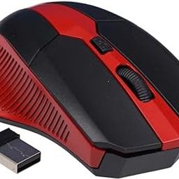 Zebion Glider Candy Wireless Mouse Black&Red, Smooth Gliding, 4G Wireless Technology, Range Upto 10 Meters, Pack of 1-20