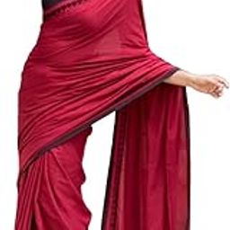 Womens Relax Fit Cotton Blend Love Border Handloom Saree With Unstitched Blouse pices By SAPTAK FASHION 5.5M SAREE & 0.8M(COTTON BLOUSE PICES).-picture-40