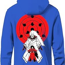 Anime Hoodie for Boys Naruto Series Madara Uchiha Front and Back Printed Hoodies Hooded Sweatshirt Best Winter Wear-image-46
