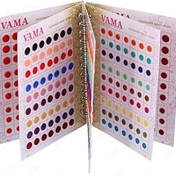 VAMA FASHIONS Simple Plain Round Multicolour Forehead Sticker kumkum Spiral Bindi Booklet for Women & Girls (Medium Bindi Small Book - 504 bindis)-38