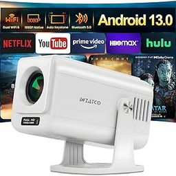 WZATCO Yuva Go Pro Native 1080P Android 13.0 Smart Projector, Auto Keystone, 4X Brighter, 4K HDR Support, Rotatable Design with Netflix, Prime etc, WiFi 6 & BT, Screen Mirroring, ARC, White-26