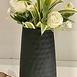 Urban Born Metal Flower Vase for Home | Vases | Table Decorative Item for Festivals | Decorative Items | Living Room Vintage Decor (Black)-image-61