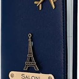 Personalised Name & Charm Passport Cover Holder for Men & Women Specially Designed (Navy Blue)-image-58