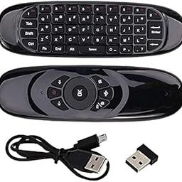 RyzCare Air Mouse Remote, C120 USB 2.4G Wireless Keyboard and Mouse Air Fly Remote Mouse Keyboard with Color Backlight and Motion Detection, Mini Wireless Keyboard for Smart TV, Laptops.-6