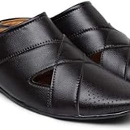 Summer Latest Urban Men's Shoes Luxury Synthetic Leather Mule Loafers Men's Shoes Handmade Ultra Premium Lightweighted Daily Easy Wear Open Back Half Cut Trending Classic Slip On Shoes for Men-image-75