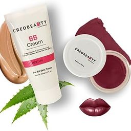 Nourishing BB Cream Medium SPF 15 and Lip & Cheek Tint Combo | Long Lasting Nourishment | Hydrates Dry Lips | For a Natural Makeup Look, Suitable For All Skin Types (Beetroot Shine)-44