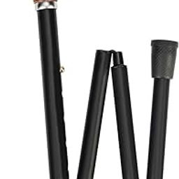 German Folding Wooden Grip Walking Stick - Height Adjustable - Fritz Grip (Black)-image-52