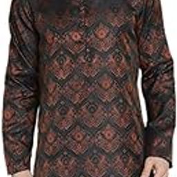 Men's Silk Blend Straight Fit Straight Kurta-image-21