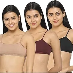 shyygl Girls Cotton Spandex Beginner's Bra for Women (Pack of 3)-picture-3