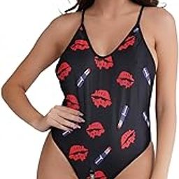 Printed Premium Satin Ultrasoft Babydoll Bodysuit Lingerie Bodysuit Swimwear Mini Chemise Mesh Wedding Bikini Nightie Bridal Honeymoon Valentine Halloween Nightdress Zip Bodysuit-image-77