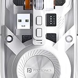 Portronics Toad 8 Transparent Wireless Bluetooth Mouse with Dual Wireless (BT + 2.4 GHz), Rechargeable Battery, Noise-Free Clicking, Show/Hide Desktop, Multi-Device Pair, Adjust Sensitivity (White)-18