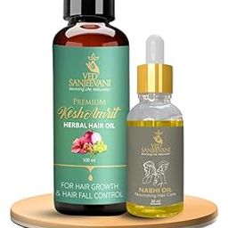 Ved Sanjeevani Complete Hair Care Combo | Kesh Amrit Hair Oil + Hair Care Nabhi Oil | For Scalp Nourishment & Hair Health | 130 ml-picture-45