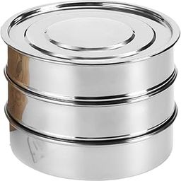 UJEAVETTE Stainless Steel Seed Sprouting Kit Sprouting Tray for Broccoli Beans Alfalfa 2 mesh Plate Set-picture-5