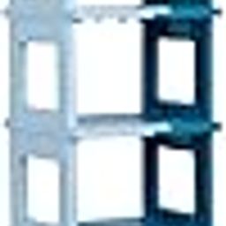 KITCHIVO™ Shoe Rack for Home Plastic, Adjustable Stand Organizer Stackable Storage Bedroom Entryway Shelf Footwear Collapsible Corner Tower Shoes and Book Slots Rack (Blue, 12 Layer)-image-40