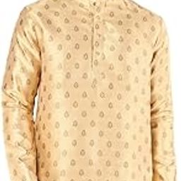 Men Yellow Ethnic Motifs Printed Short Kurta-picture-1