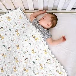 HOMEMONDE Cotton Reversible Kids Blanket (0-5 Yrs) | Soft, Cozy & Warm Triple Layer | Safe & Chemical-Free | All-Season Use | 54" x 84" (137 cm x 213 cm) - Tender Tales-image-6
