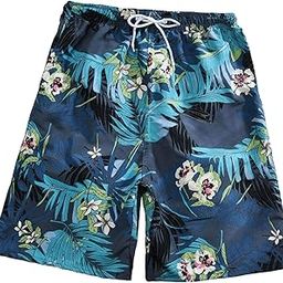 CLUB BOLLYWOOD®Men's Swim Trunks Without Mesh Liner Loose Big Quick Drying Printed Beachwear L Blue|Clothing Shoes & Accessories | Mens Clothing | Swimwear|1 Men's Beach Shorts-image-31