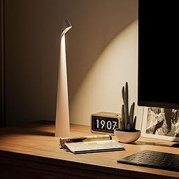 ProKitchen Metal LED Desk Lamp | Rechargeable USB Reading Light | 3-Level Brightness Adjustable | Portable Table Lamp for Bedroom, Bedside, Living Room, Home Décor - White-5