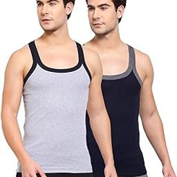 sporto Men's Round Neck Solid Vest, Premium Super Soft Cotton, Ultra Light (Combo)-image-97
