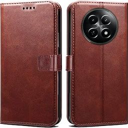 Oncraves Flip Case for Realme 12x 5G | Card Slots, Magnetic Closure, Brown-image-72