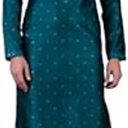 Multicolor Art Silk Kurta Pyjama Set for Men | Jacquard Embroidered Full Sleeve Traditional Indian Wear | Festive & Wedding Ethnic Outfit-image-59