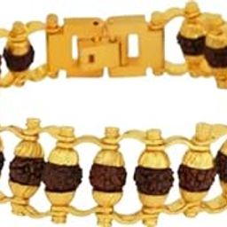 Bludiamond 5 Mukhi Rudraksha Bracelet With Gold Plated Caps For Men Women 24 Beads Panchmukhi Rudraksha Bracelet 4Mm Natural Rudraksh Bracelet Modern Design Wrist Chain Bracelet-image-63