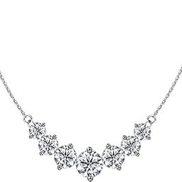 Women & Girls 925 Silver Sparkling Moissanite Solitaire Pendant & Chain| 92.5 Sterling Silver And Diamond Like Brilliance Sparkling Zirconia | Lovely Gift - Sparkling Moissanite-image-25
