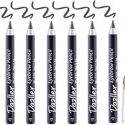 Dazller Eyebrow Pencil with Sharpener|Water-Resistant|Long Stay|Creamy Wax Formula|Infused with Carnauba & Castor Oil|Brown-2|Pack of 6|9g-picture-13